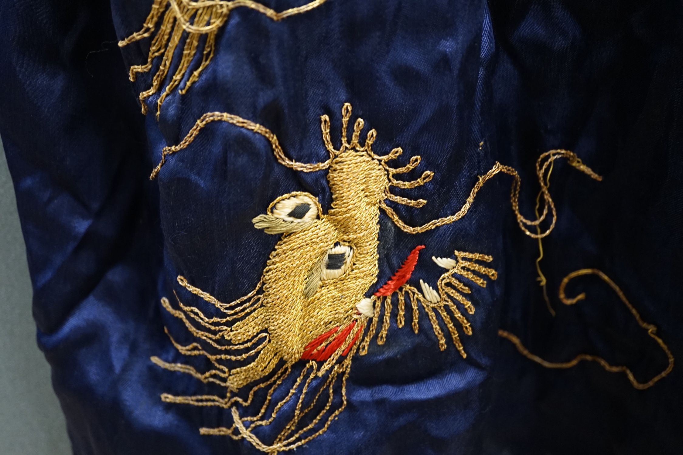 A Japanese ‘dragon’ robe with gold thread